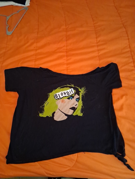 goodie two sleeves Tops - Blondie Retro Y2K T- Shirt Plus 1X Tie Front Cotton by Goodie Two Shoes Light